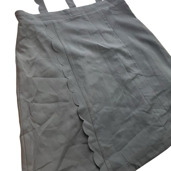 Betsey Johnson Dress WMNS 6 Black & White Scalloped Collared Button Down Modest - Picture 6 of 11